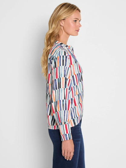 Broken Stripe Cotton Top
