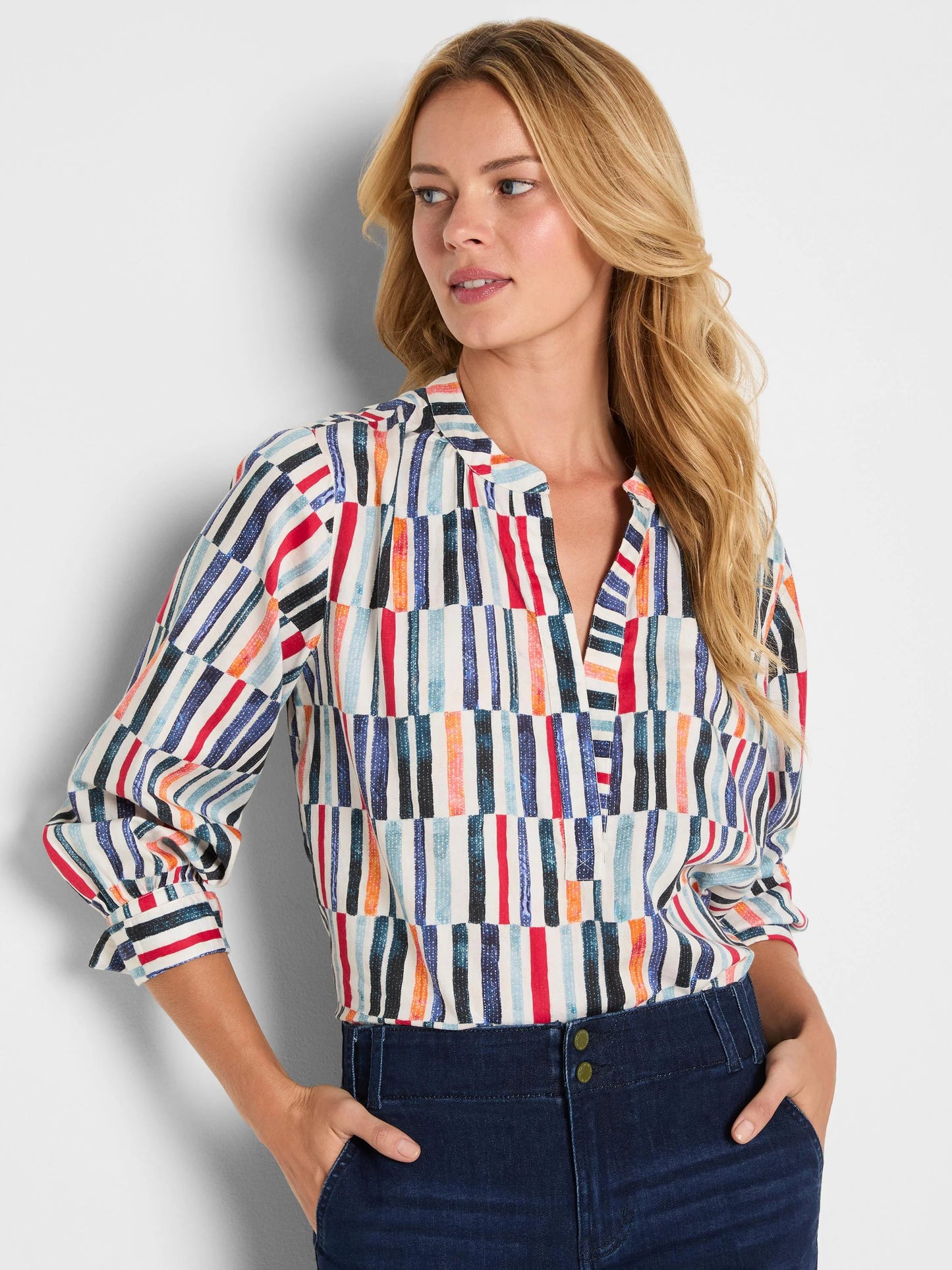 Broken Stripe Cotton Top