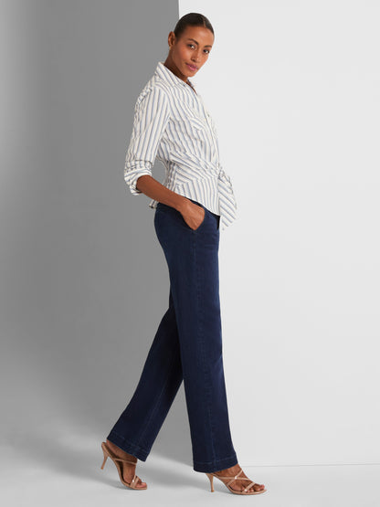 Striped Iconic Tie Front Shirt
