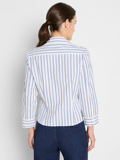 Striped Iconic Tie Front Shirt
