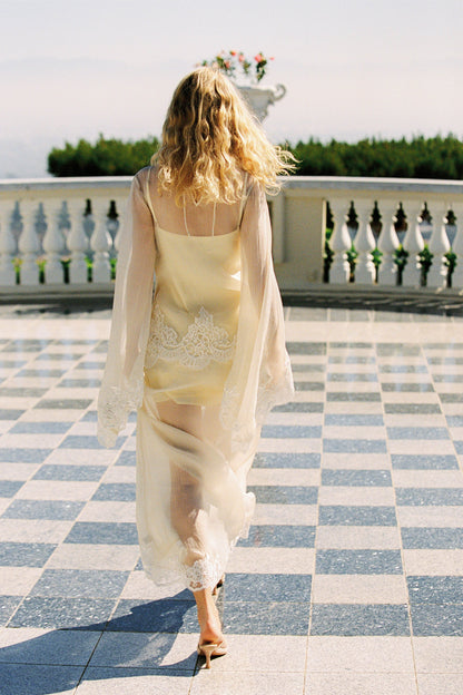 Liz Organza Dress — Pastel Yellow