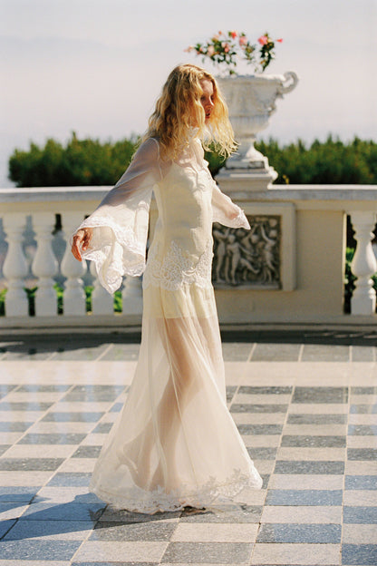 Liz Organza Dress — Pastel Yellow