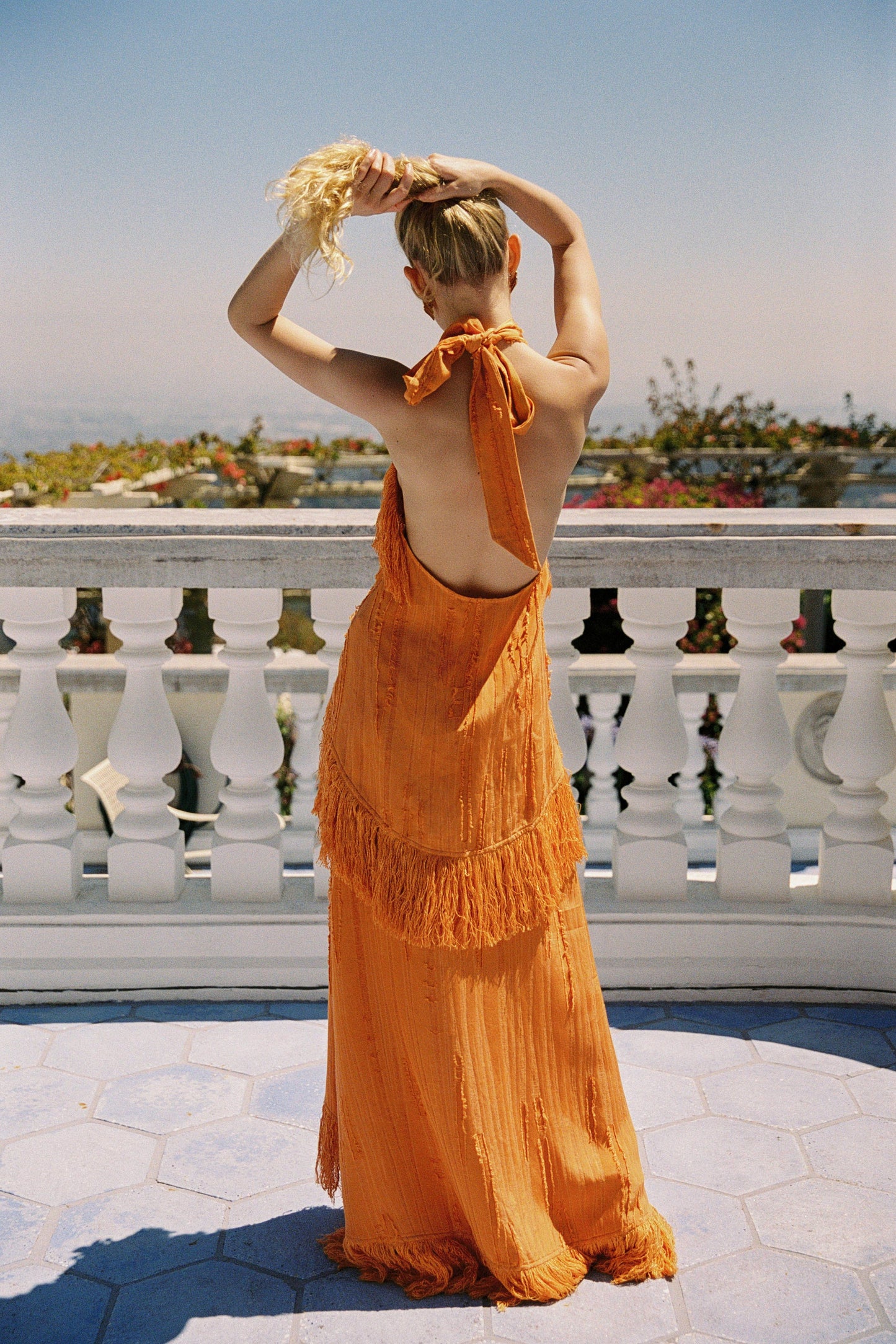 Jones Fringe Top — Orange