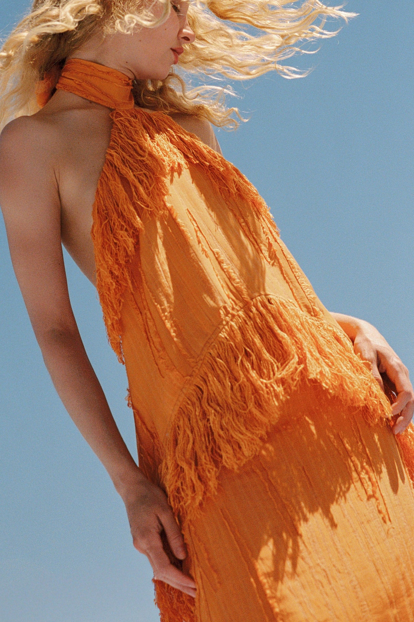 Jones Fringe Top — Orange