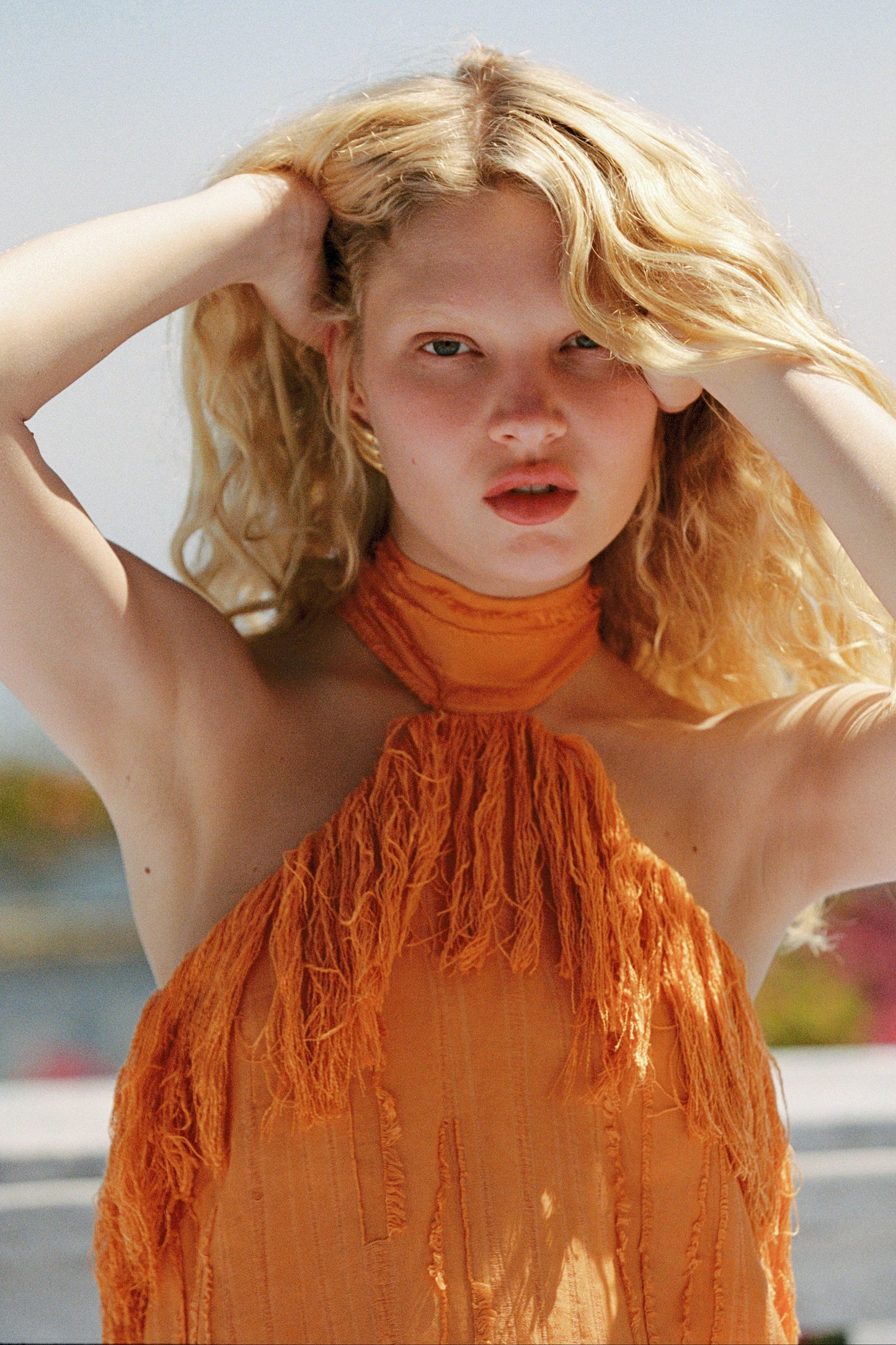 Jones Fringe Top — Orange