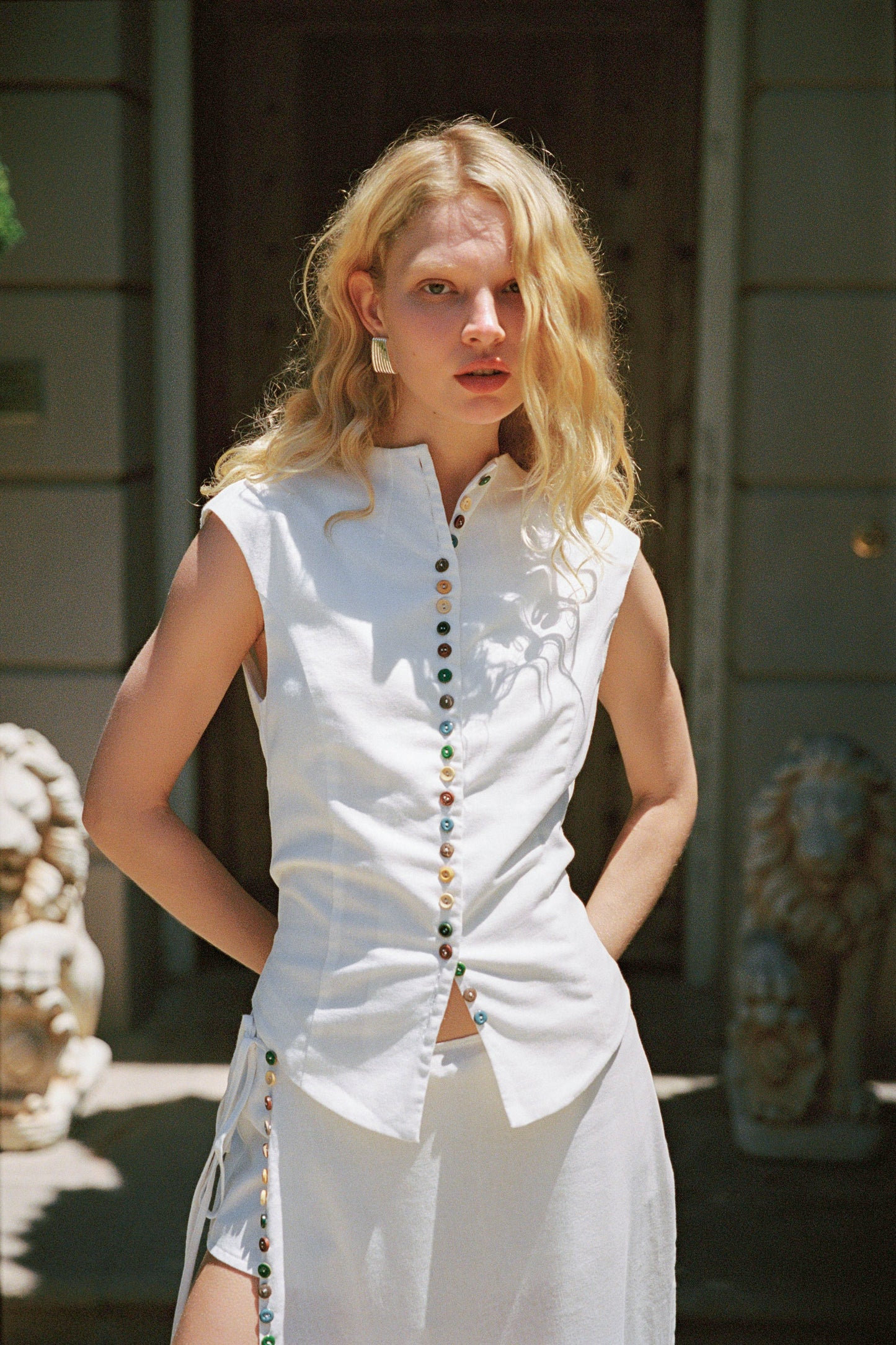 Quinn Linen Top