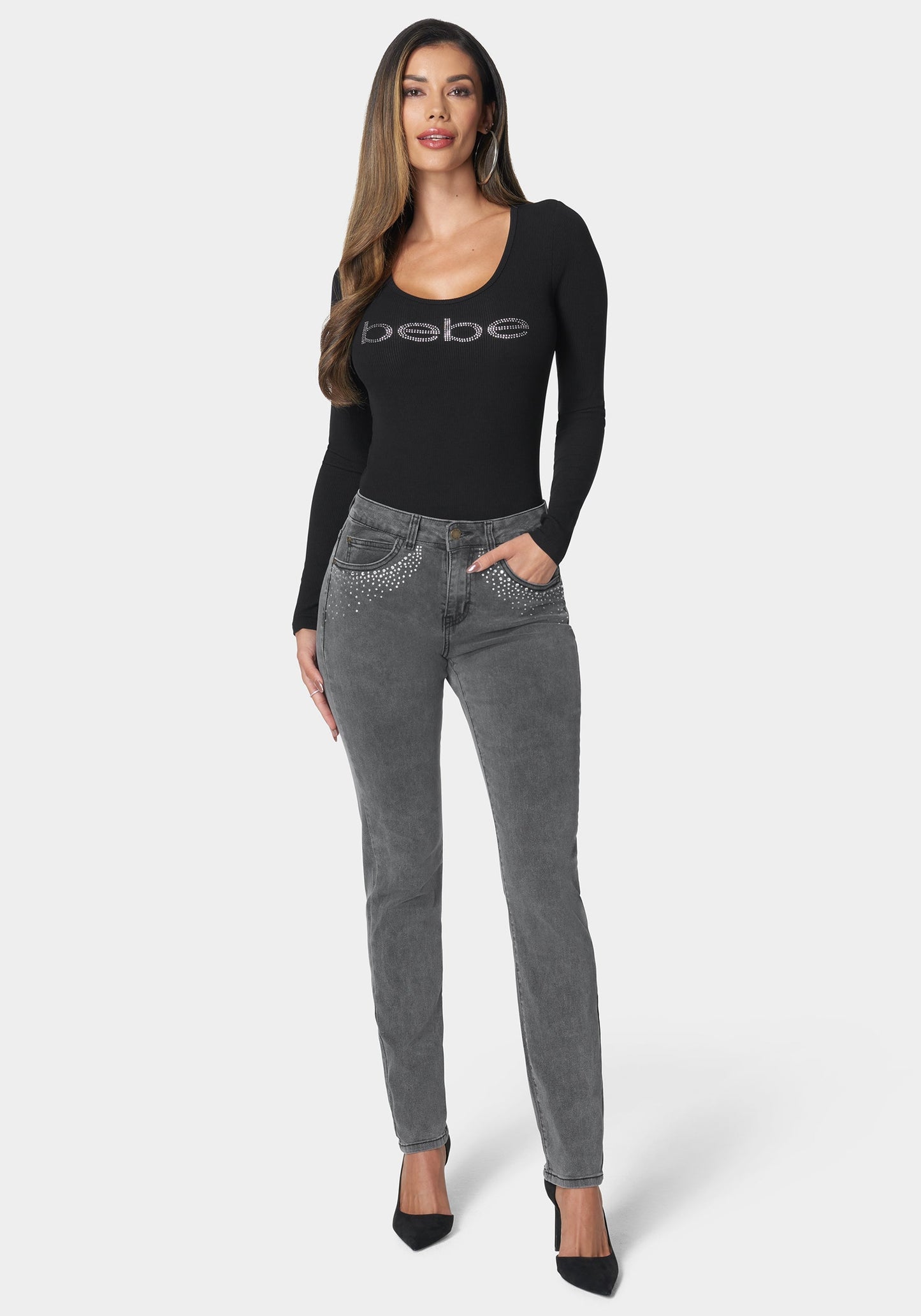 The Mom Jean With Embellishement