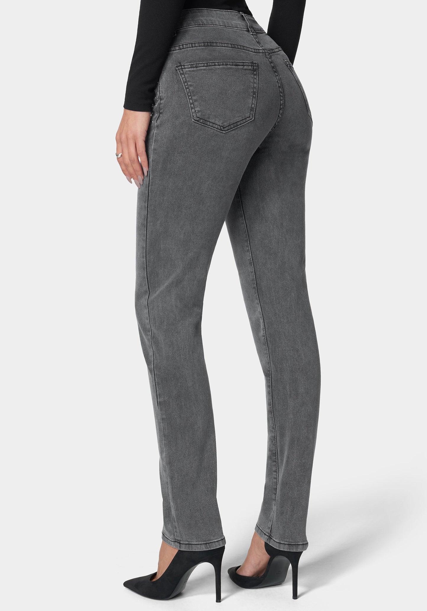 The Mom Jean With Embellishement