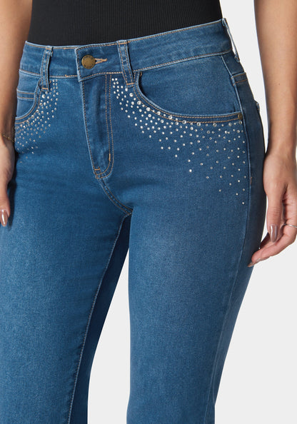 The Mom Jean with Embellishment