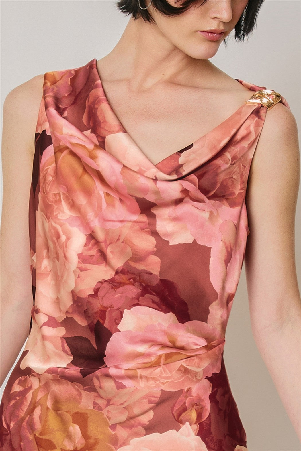 Waitlist 8/20 • Catherine Sleeveless Floral Print Midi Dress Brown