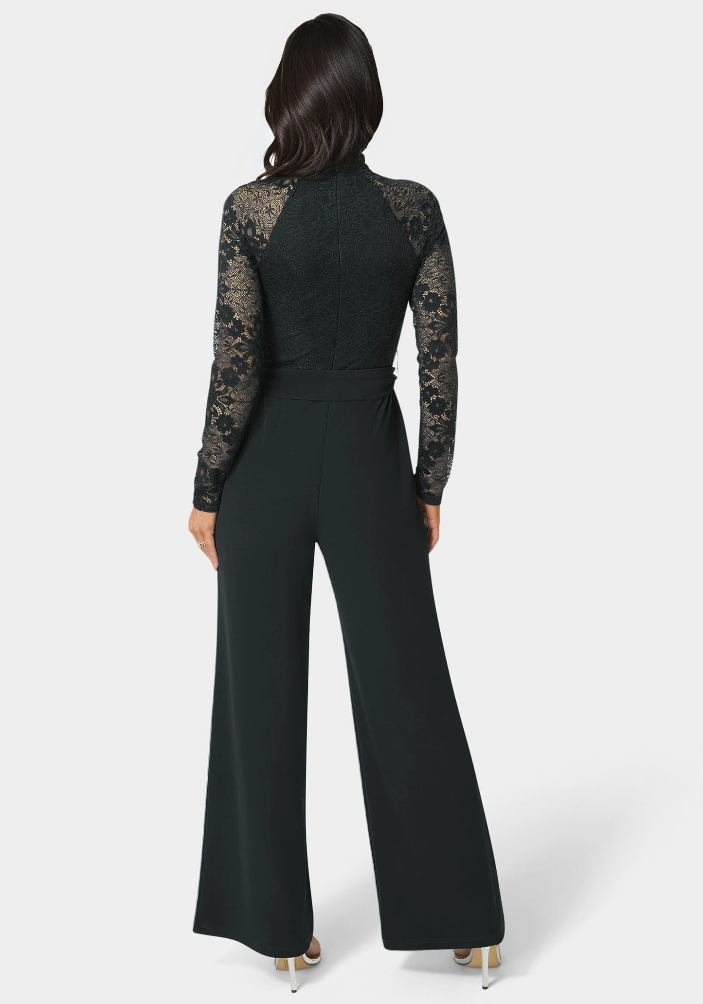 Lace Bodice Straight Leg Jumpsuit