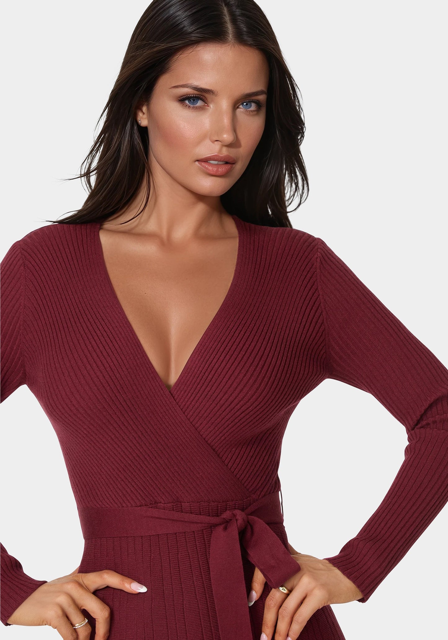 Fit and Flare Midi Sweater Dress