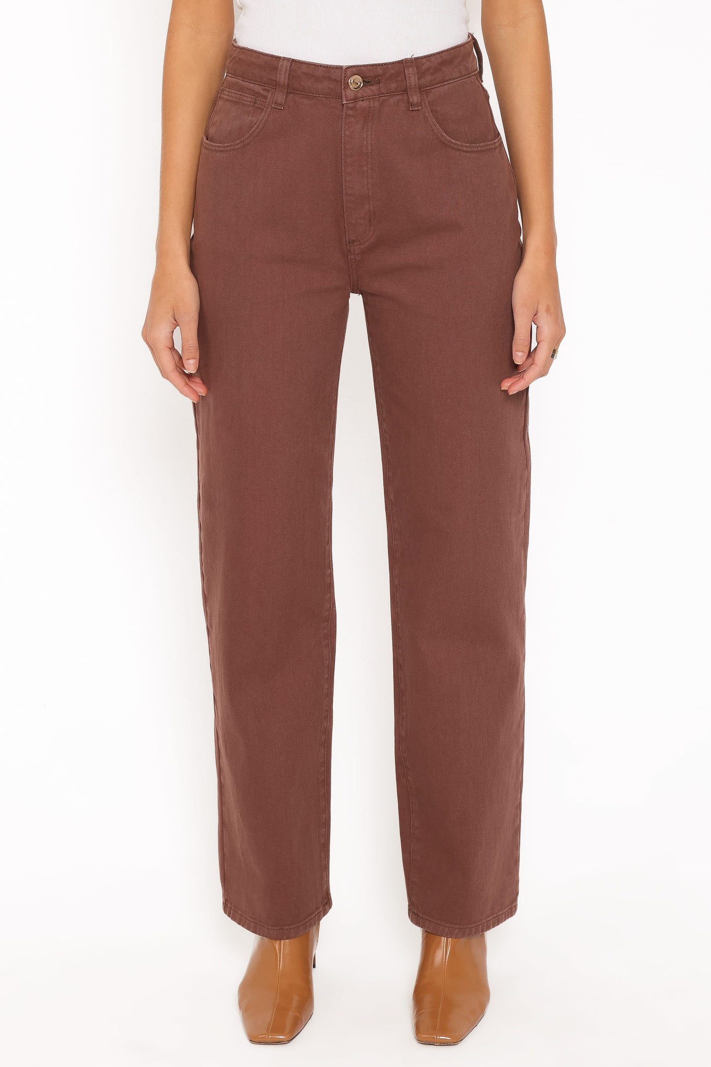 Ailis Wide Leg Jean - Chocolate