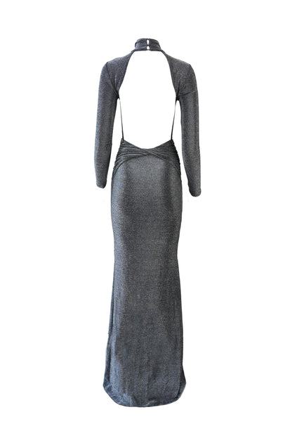 Cassia Maxi Dress — Iridescent Onyx