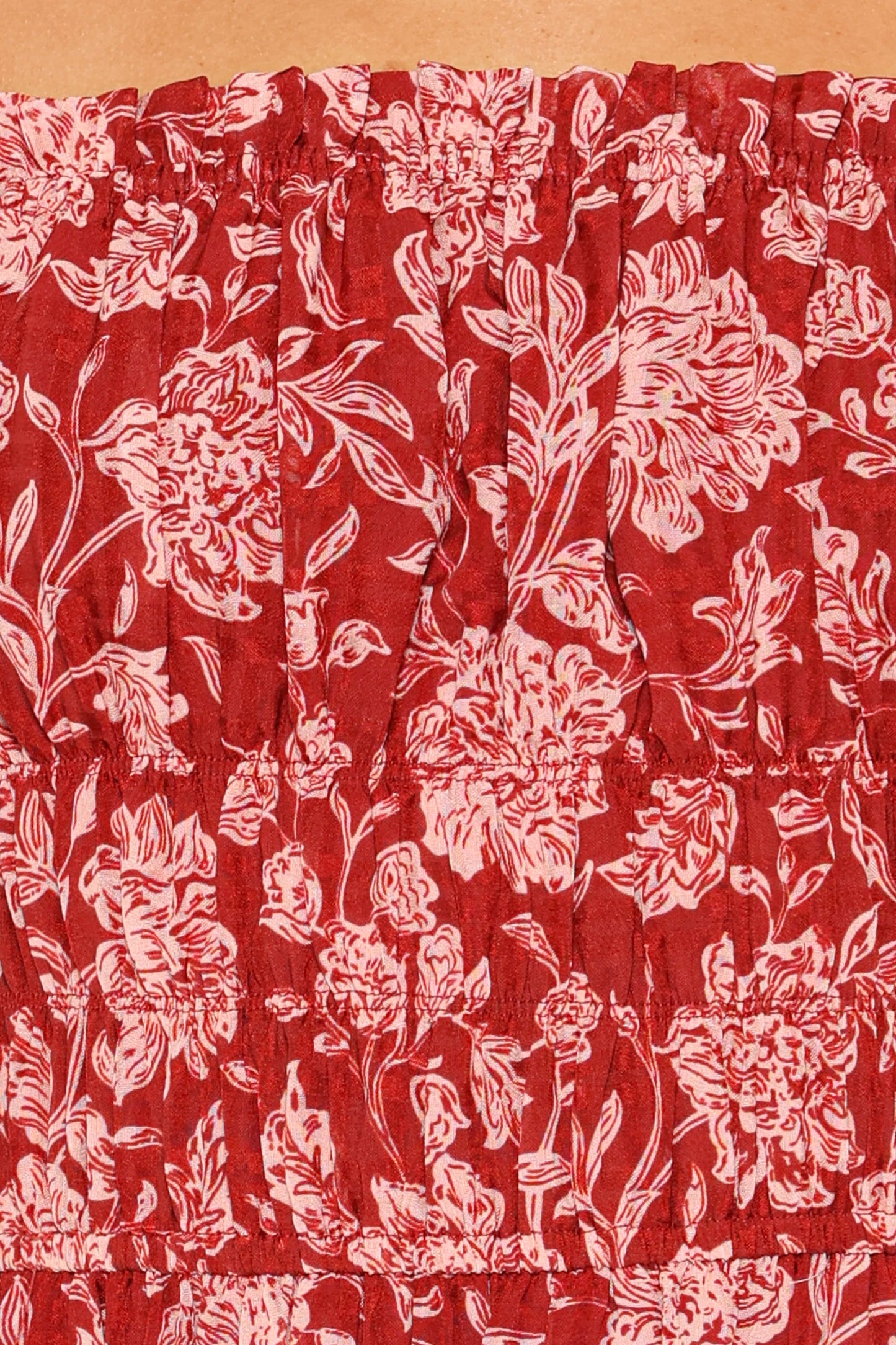 Aine Midi Dress - Red Floral