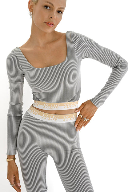 Isa Ribbed Long Sleeve — Neutral