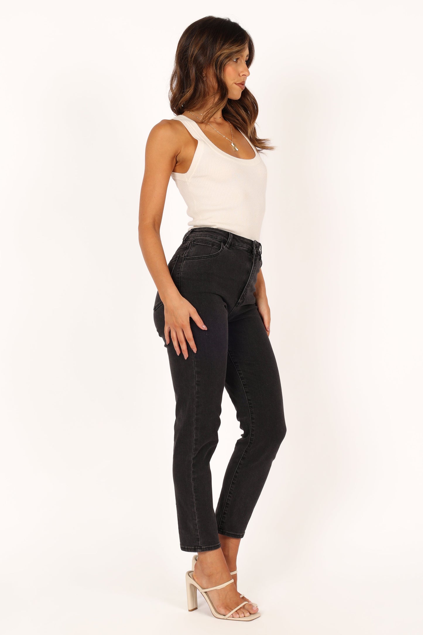 Abrand 94 High Slim Jeans - 90210 Washed Black