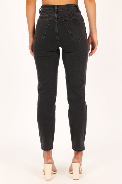 Abrand 94 High Slim Jeans - 90210 Washed Black
