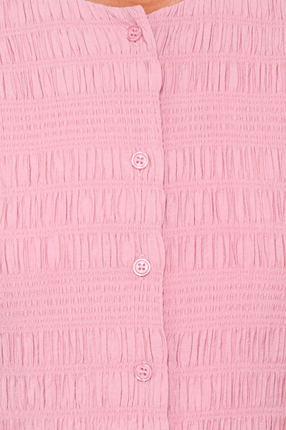Amaya Long Sleeve Mini Dress - Pink