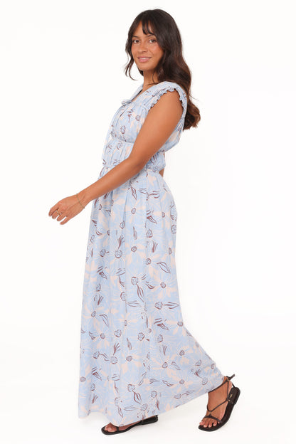 Bancroft Maxi Dress - Blue Flannel Floral