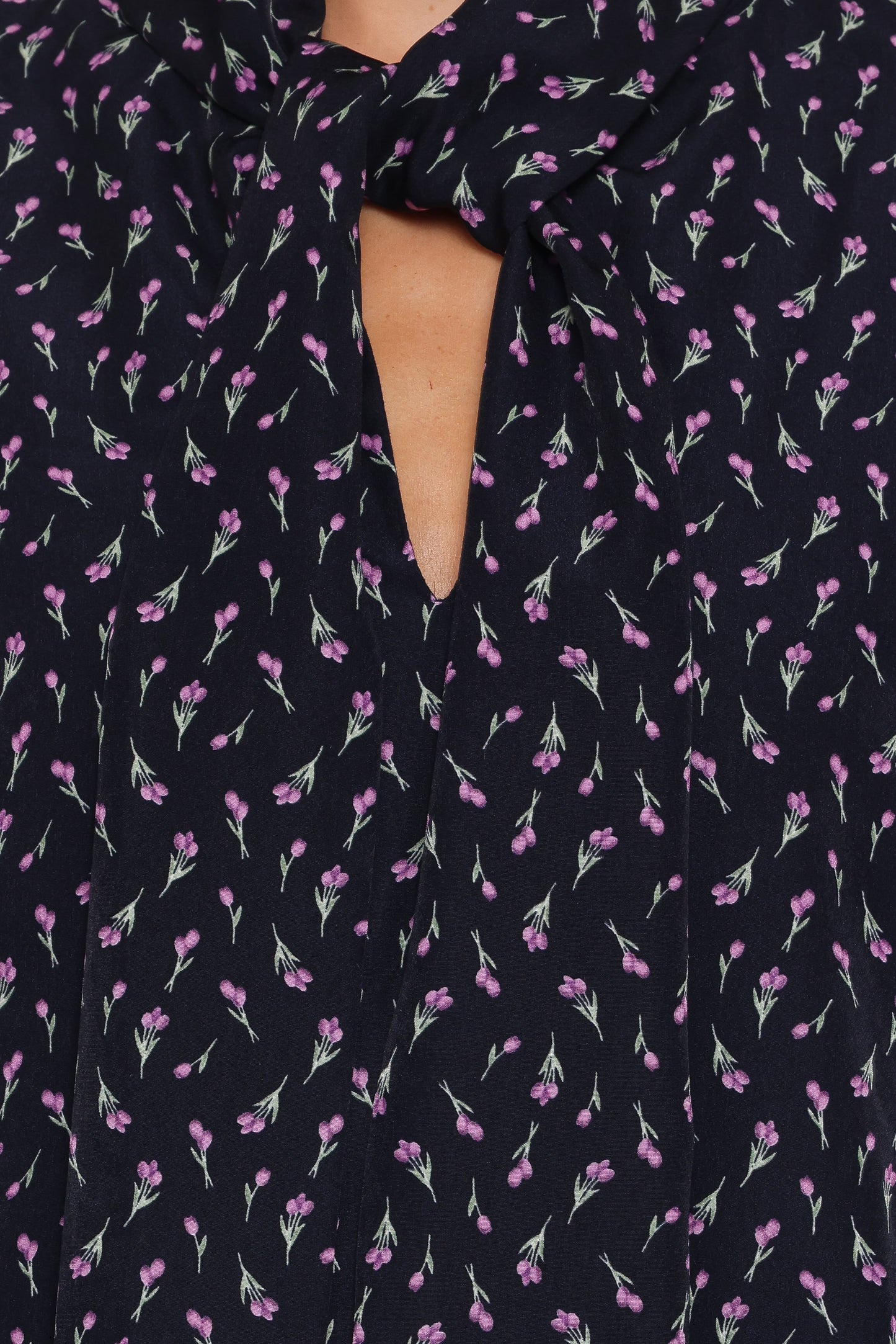 Baylie Long Sleeve Mini Dress - Navy Tulip Floral