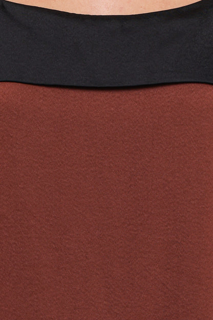 Cartia Midi Dress - Black/Brown