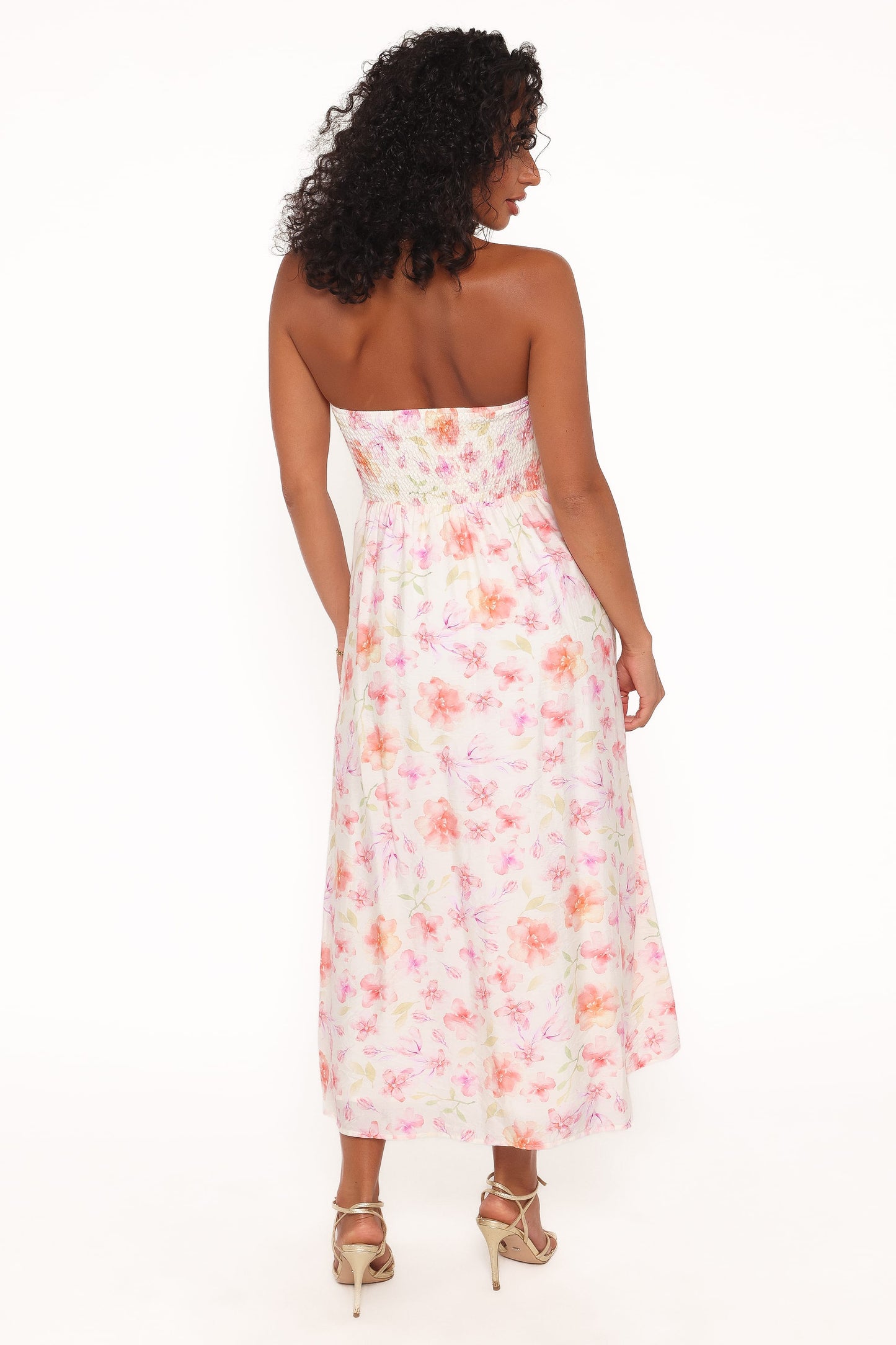 Coralin Strapless Maxi Dress - Pink Floral