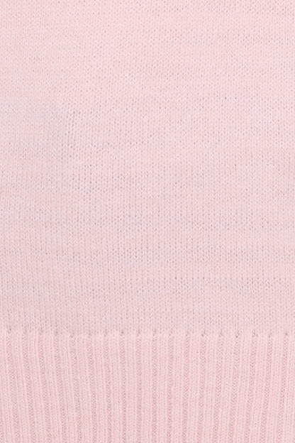 Bels Short Sleeve Collar Knit Sweater - Pink