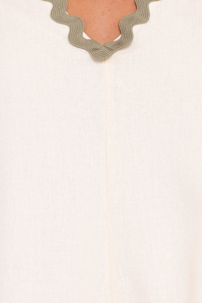 Aoife Playsuit - Cream Olive