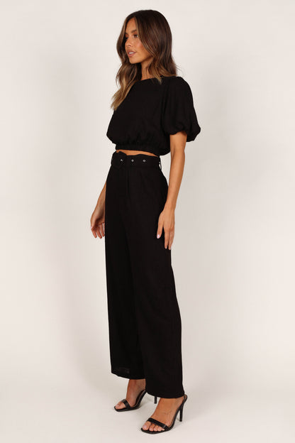 Blakely Pant Two Piece Set - Black