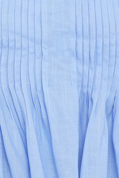 Cagnes Strapless Peplum Top - Blue