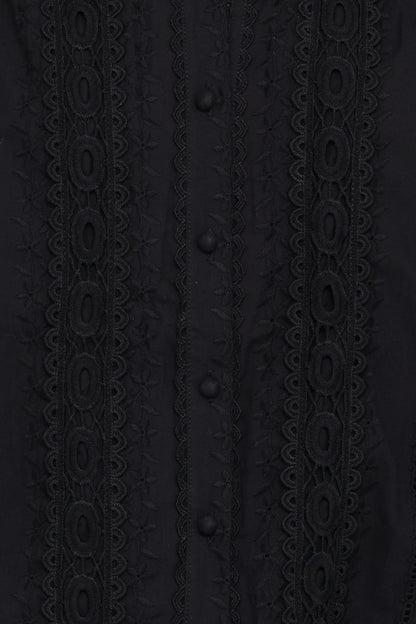 Catania Lace Inset Top - Black