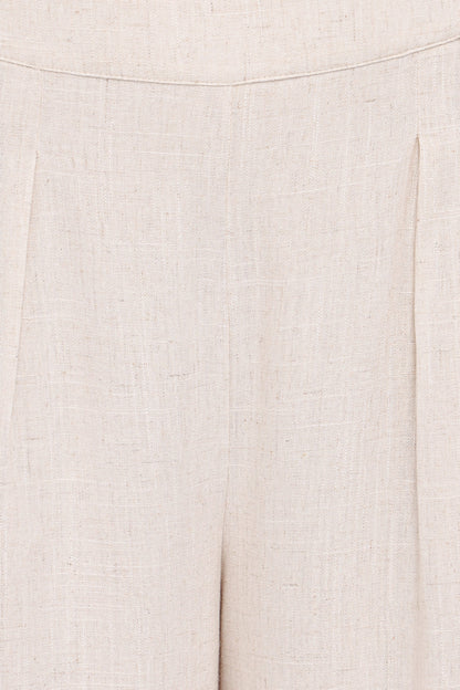 Arles Wide Leg Pants - Beige Lace