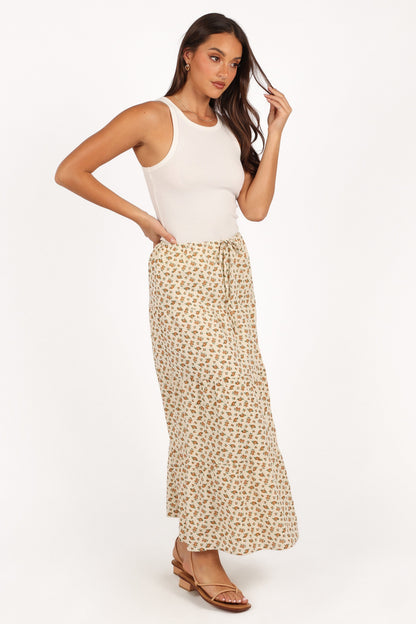 Bailey Tiered Maxi Skirt - Yellow