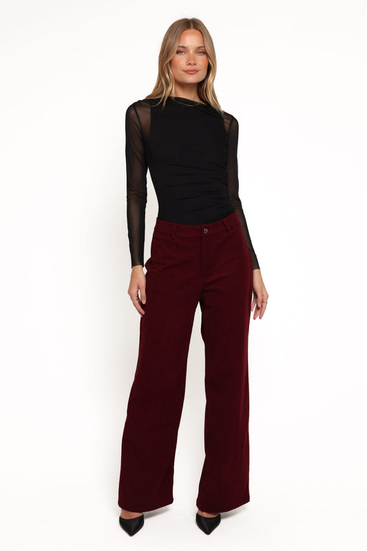 Barrett Corduroy Pant - Berry