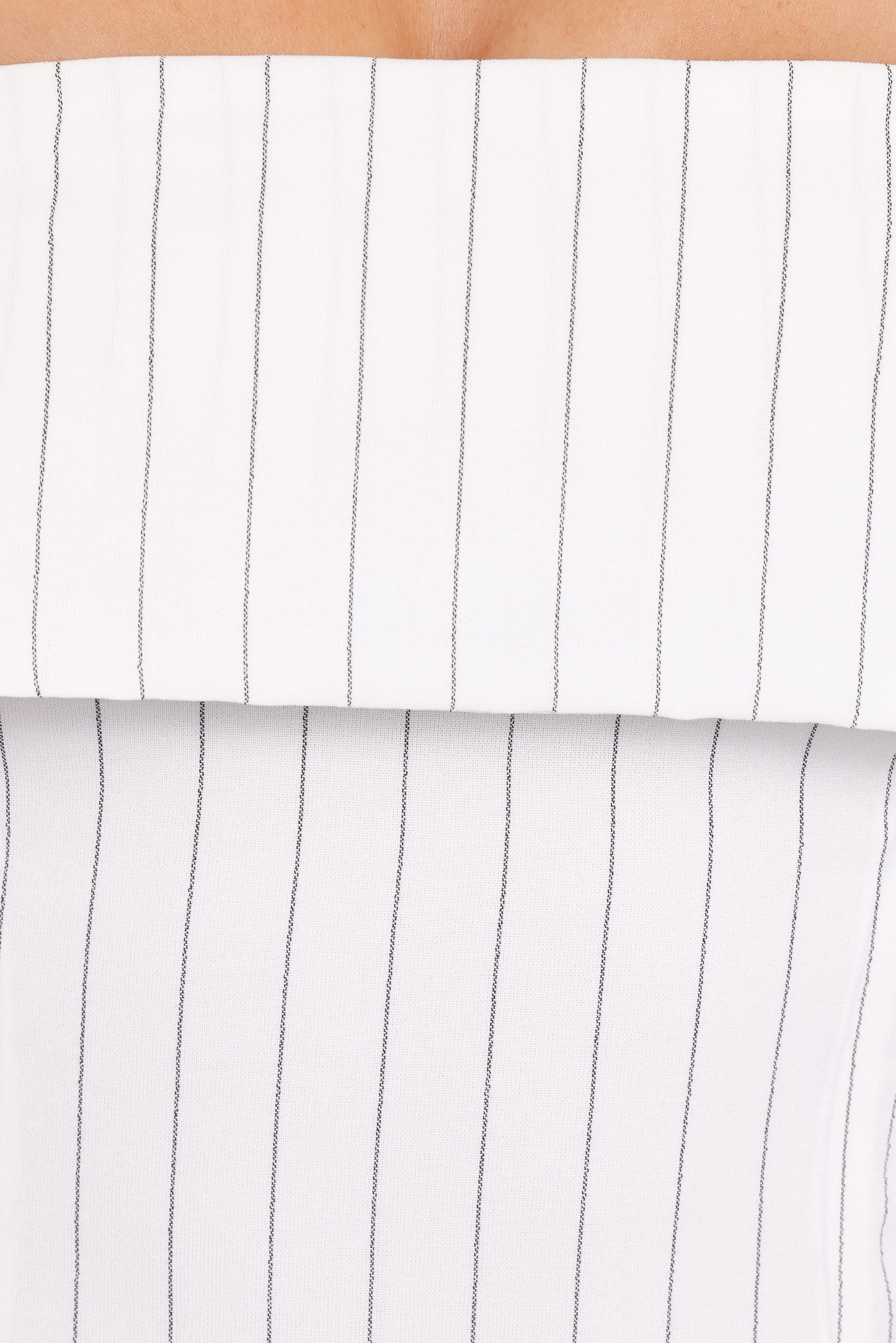 Blakely Wide Leg Pant - White Pinstripe