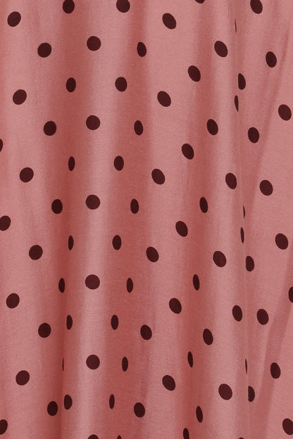 Ayana Midi Dress - Pink Polka Dot