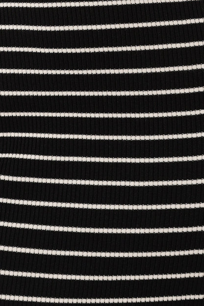 Baxtor Off the Shoulder Midi Dress - White/Black