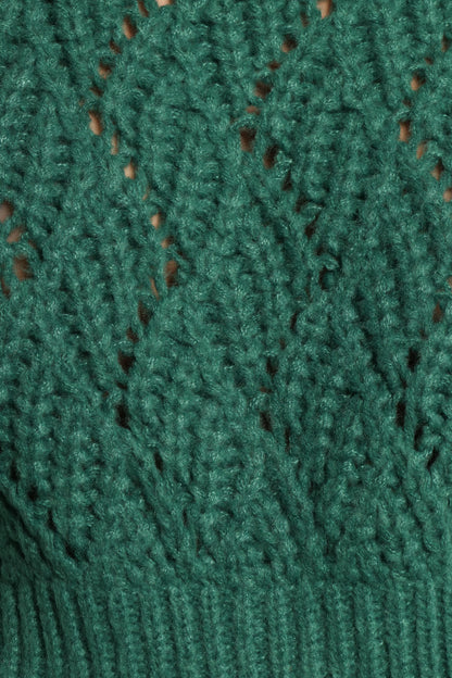 Birdie Tie Side Knit Sweater - Emerald