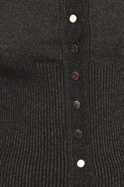 Briar Lurex Cardigan - Black