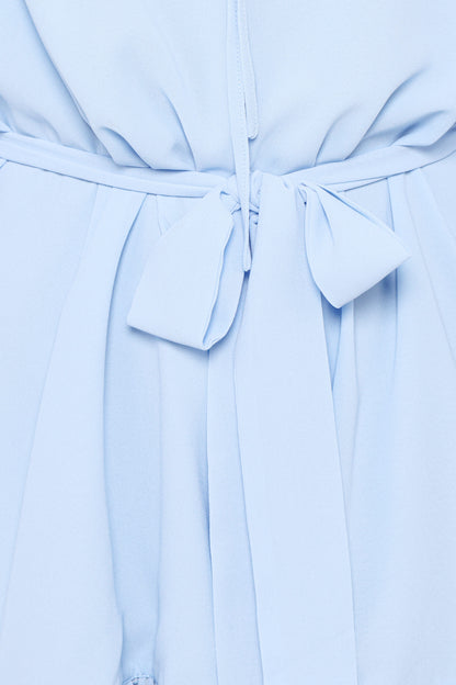 Brianna Long Sleeve Romper - Blue