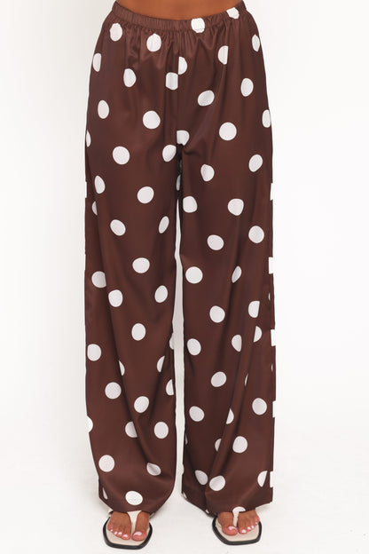 Brielle Polka Dot Set - Brown Polka Dot