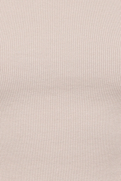 Ari Ribbed Tank Top - Wheat