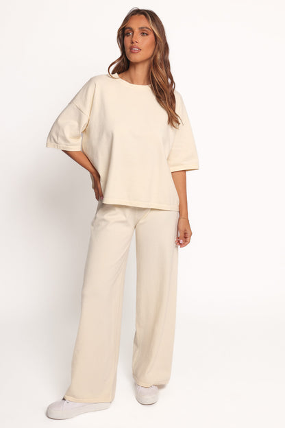 Ash Knitted T-Shirt - White