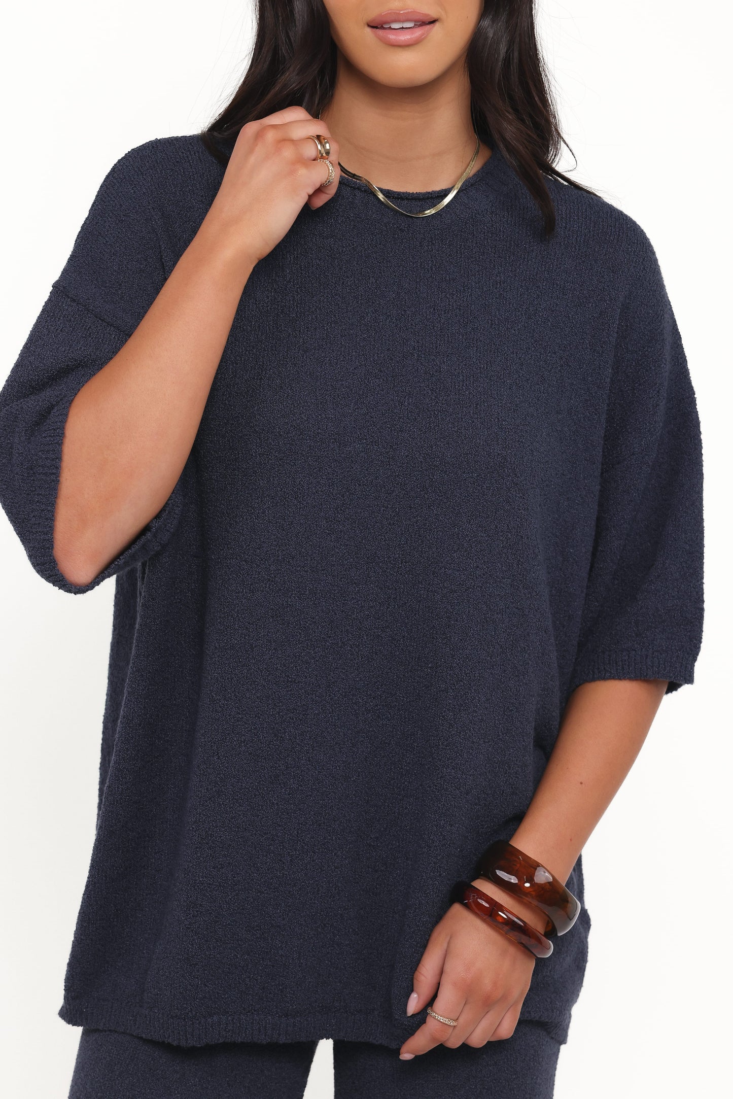 Ashby Knit Top - Navy