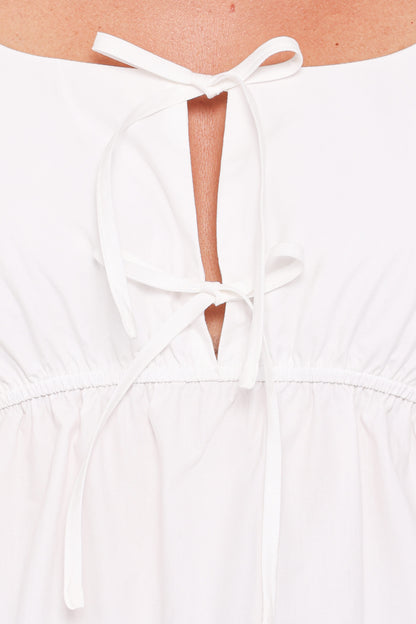 Bairbre Peasant Top - White