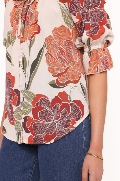 Bertha Top - Fall Floral