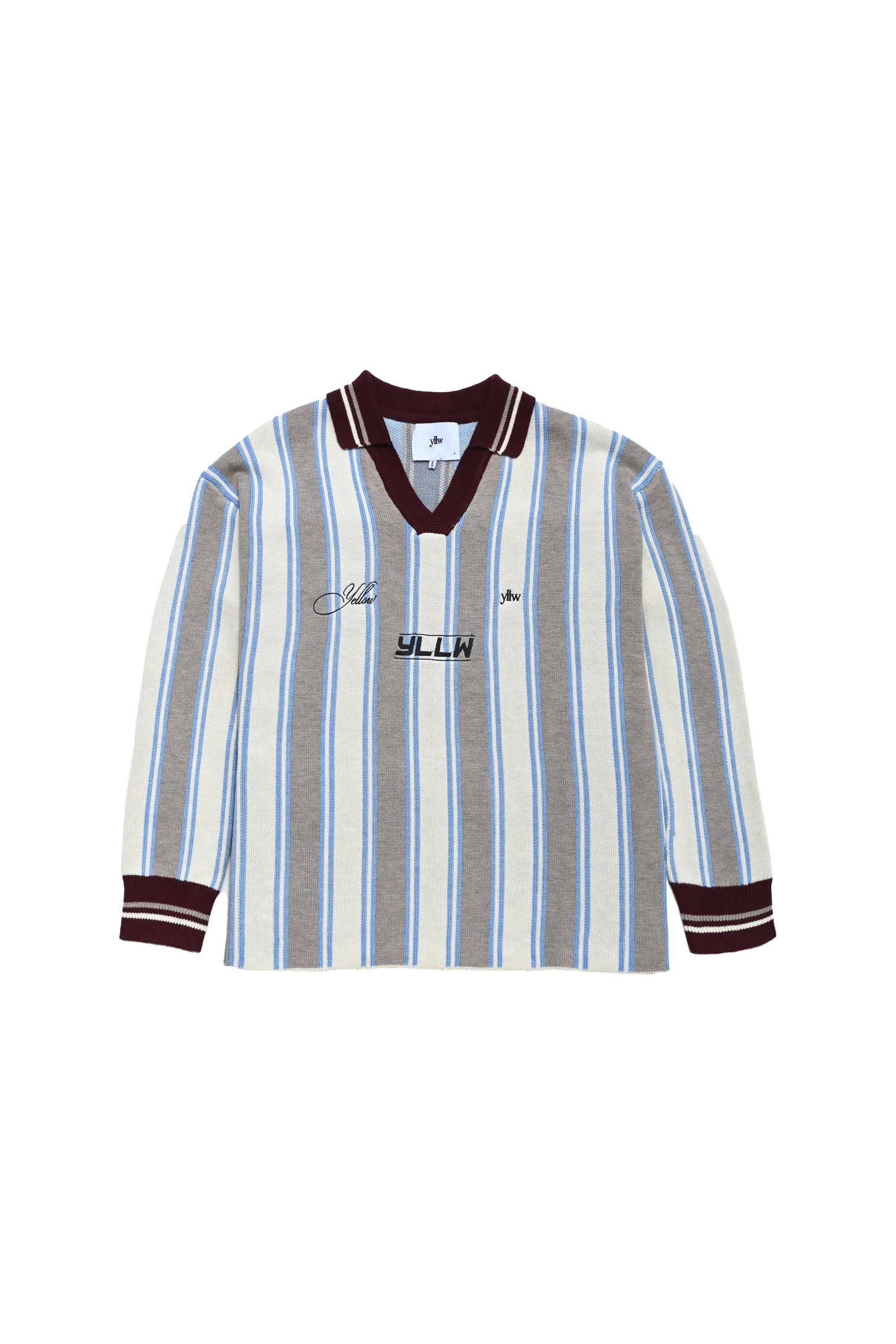 Racer Oversized Knit — Neutral Stripe